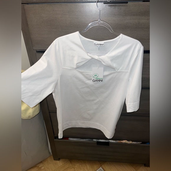 GANNI basic cotton jersey top NWT - Picture 10 of 11